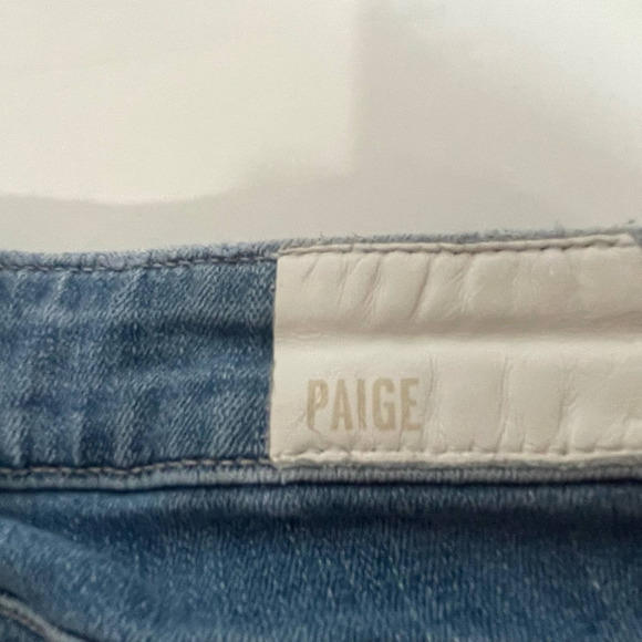 Paige Womens Size 26 Hoxton Ankle Jeans Medium Wash Light Distressing - Picture 5 of 7